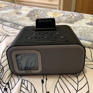 iHome with Bluetooth, alarm clock, phone stand